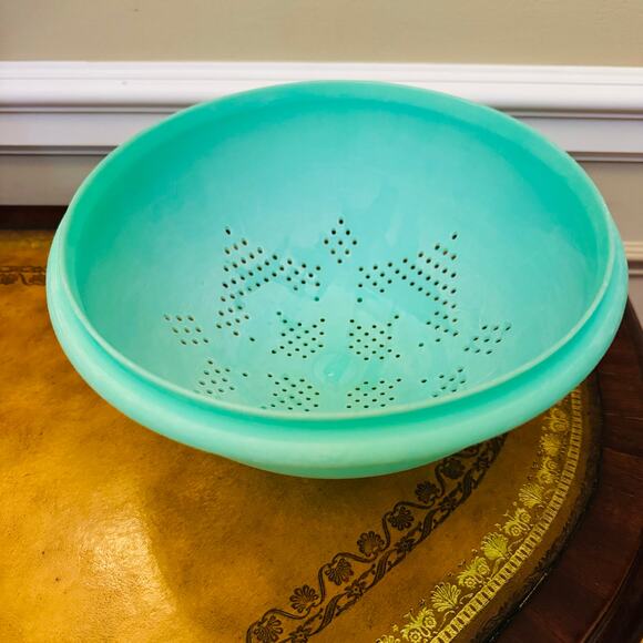 Vintage Tupperware #339 Colander Strainer Jadeite Green Bowl V0849 Retro - Picture 2 of 5